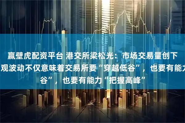 赢壁虎配资平台 港交所梁松光：市场交易量创下新高！全球宏观波动不仅意味着交易所要“穿越低谷”，也要有能力“把握高峰”