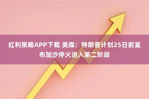 红利策略APP下载 美媒：特朗普计划25日前宣布加沙停火进入第二阶段