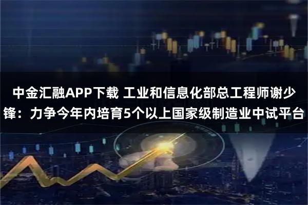 中金汇融APP下载 工业和信息化部总工程师谢少锋：力争今年内培育5个以上国家级制造业中试平台